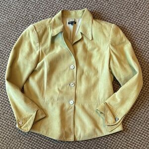 Anne Klein women’s lime green suede jacket
